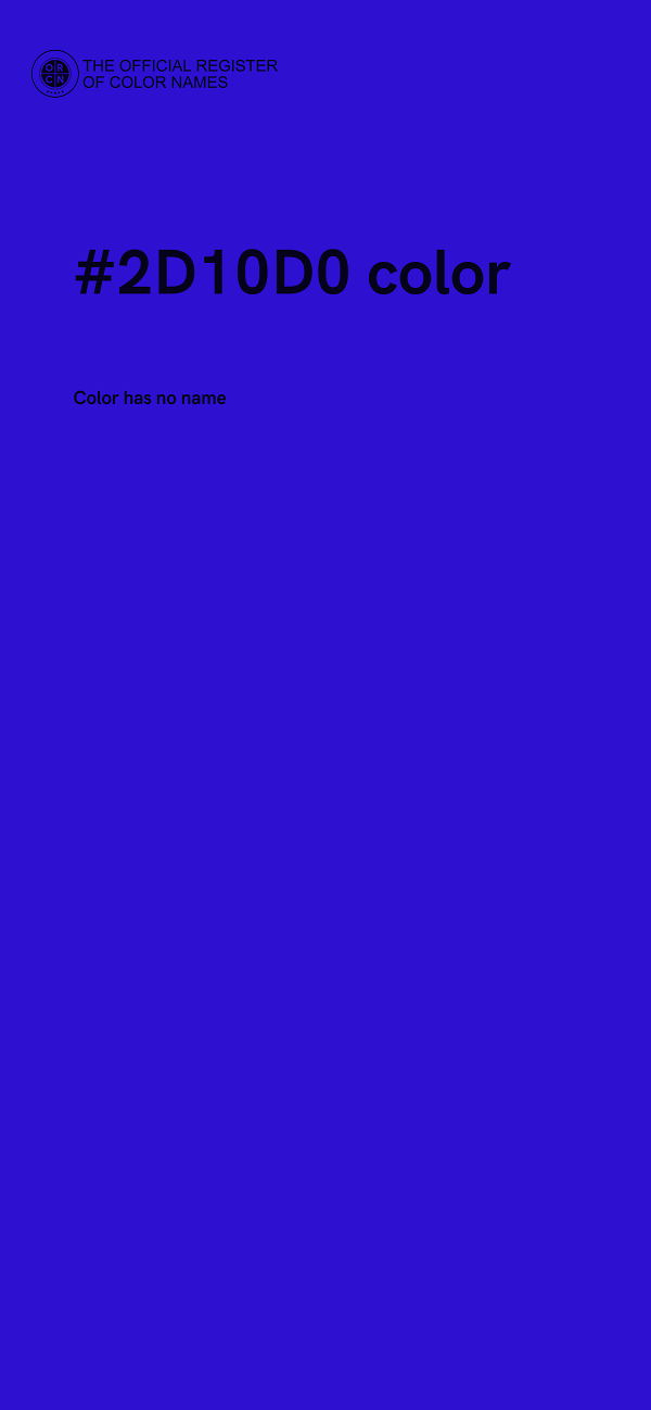 #2D10D0 color image