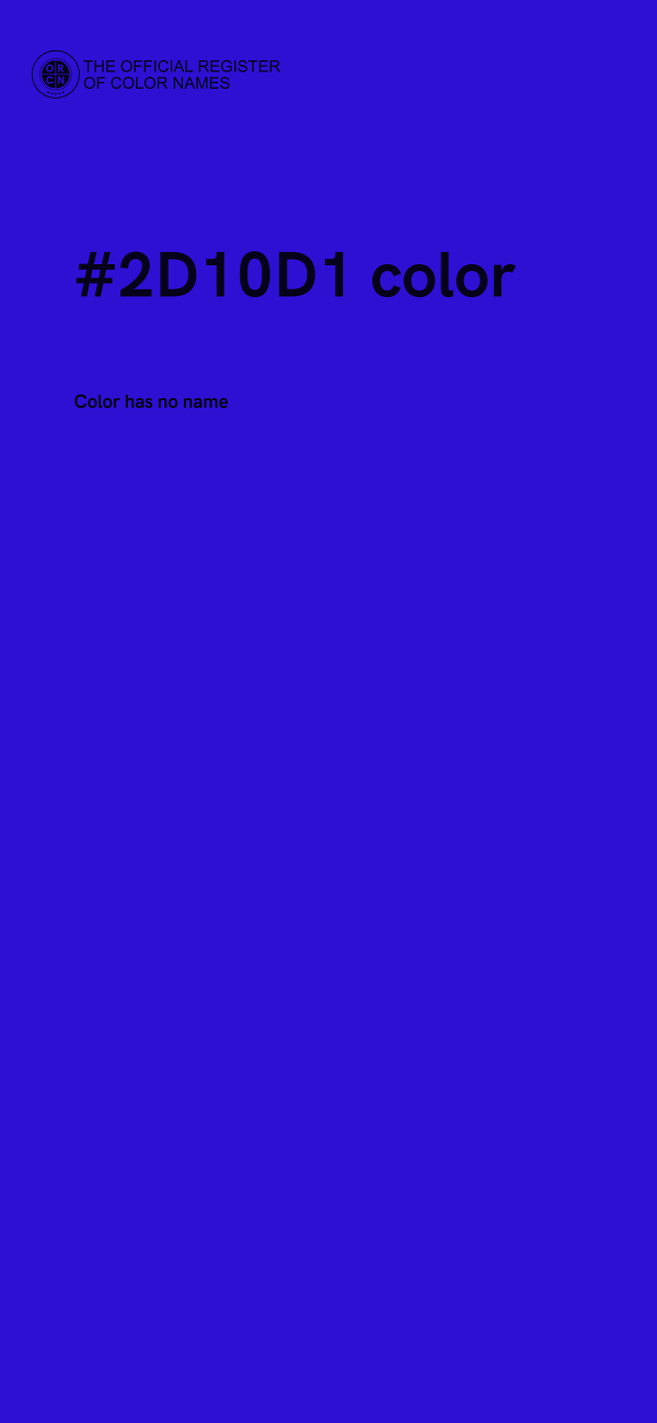 #2D10D1 color image