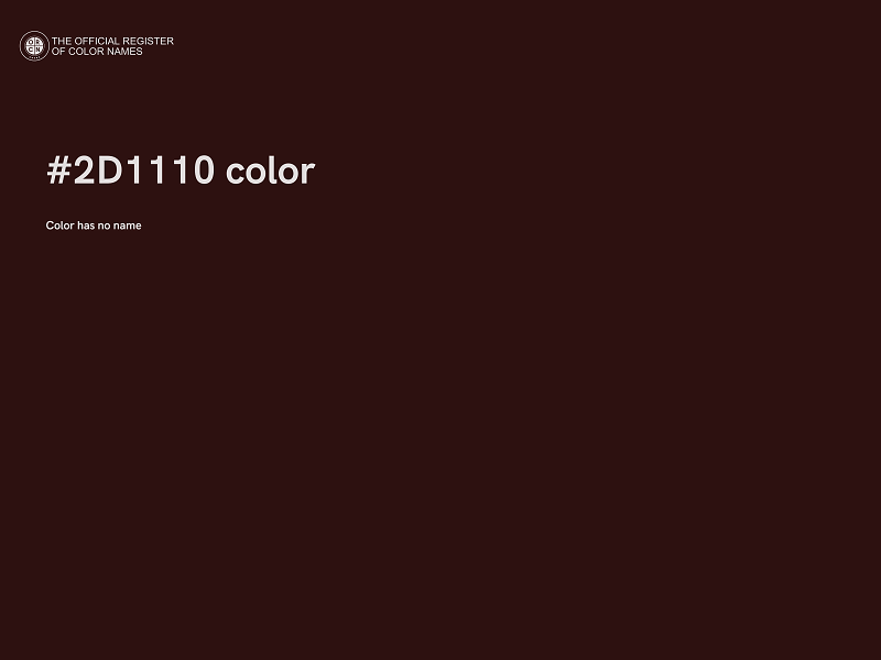 #2D1110 color image