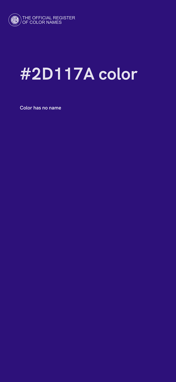 #2D117A color image