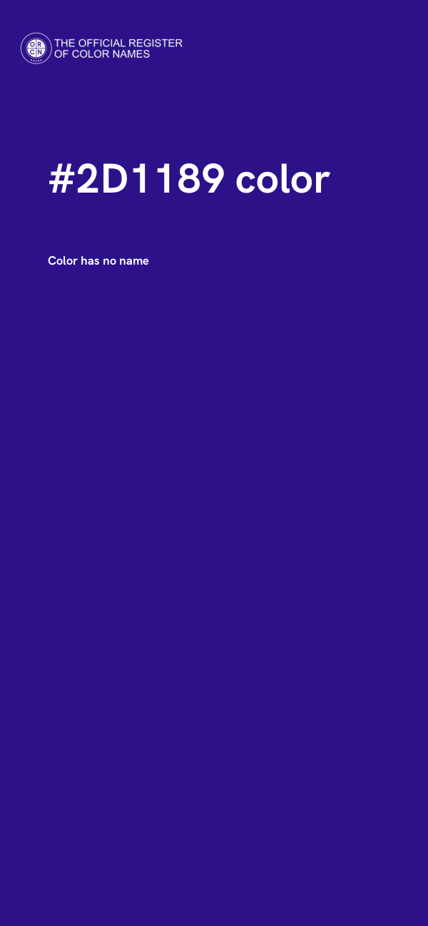#2D1189 color image