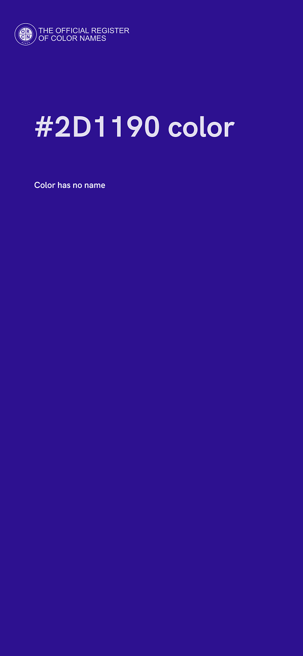 #2D1190 color image