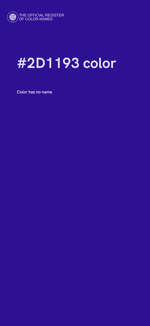 #2D1193 color image