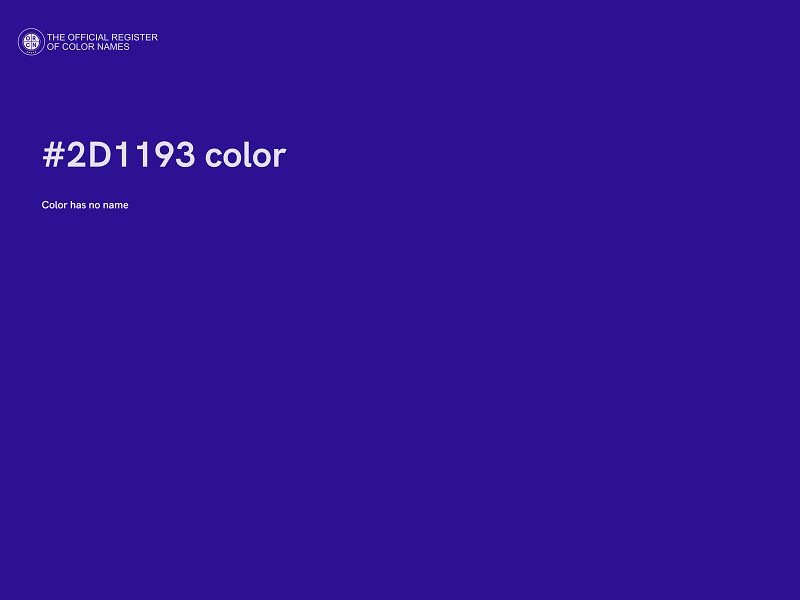 #2D1193 color image