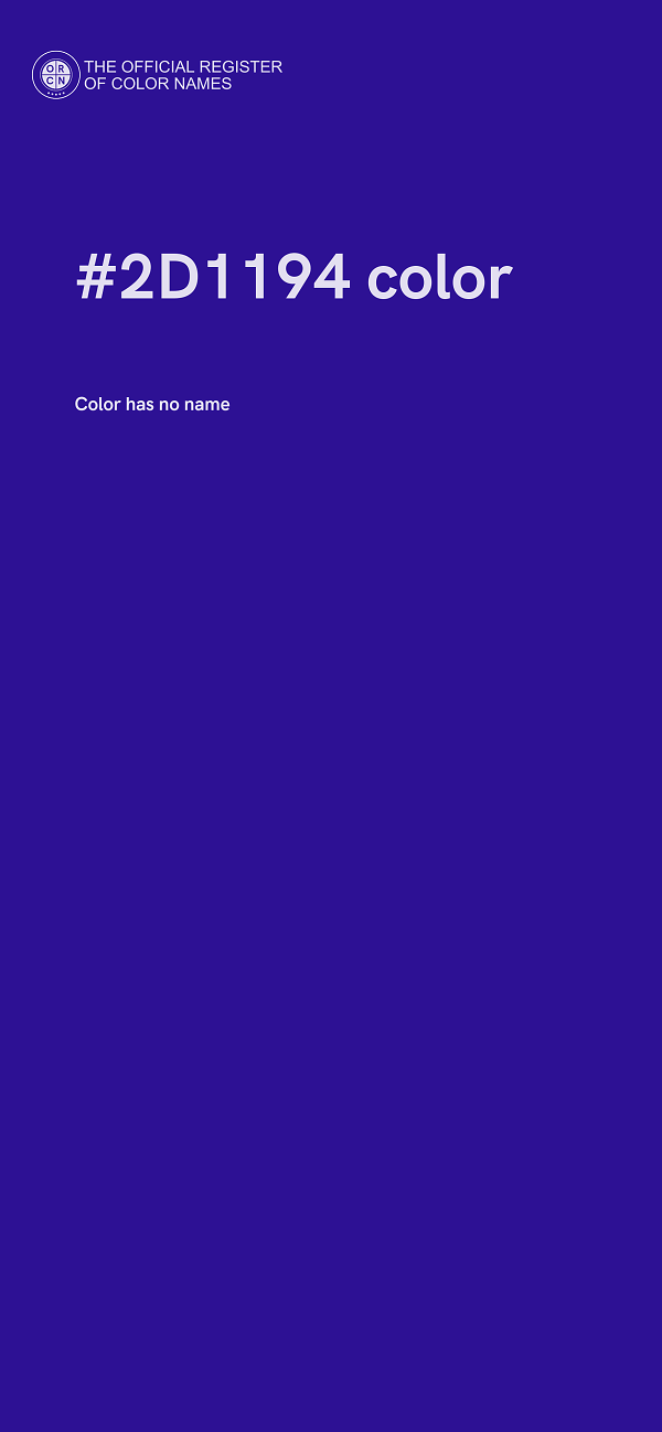 #2D1194 color image