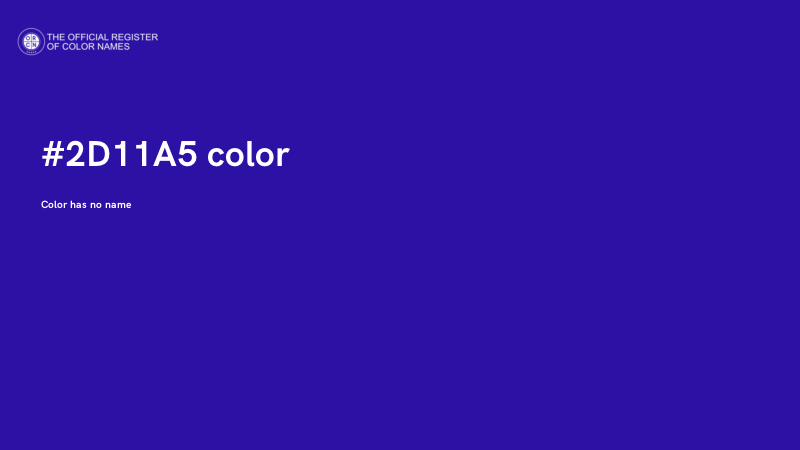 #2D11A5 color image