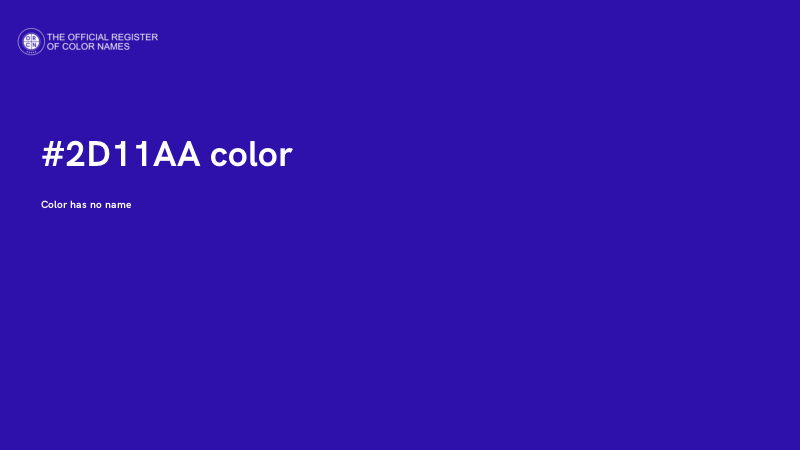 #2D11AA color image