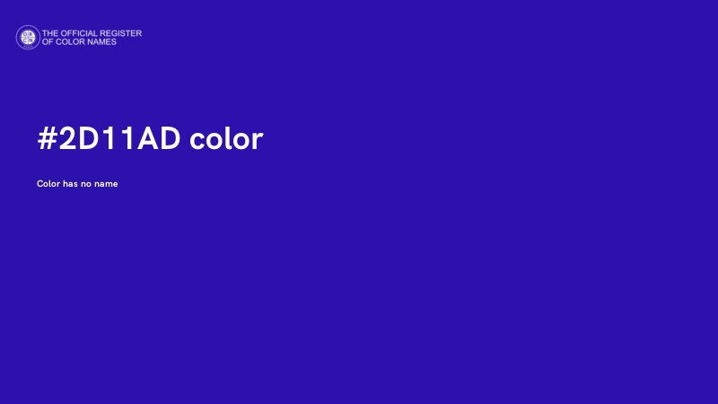 #2D11AD color image