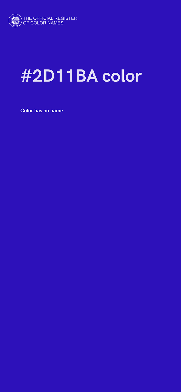 #2D11BA color image