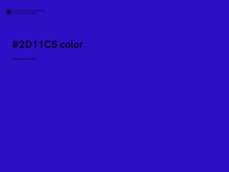 #2D11C5 color image