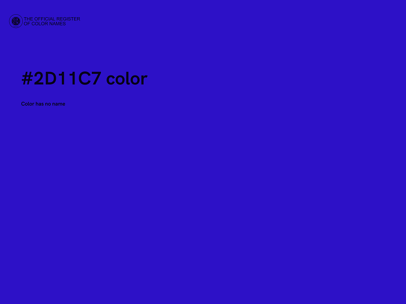 #2D11C7 color image