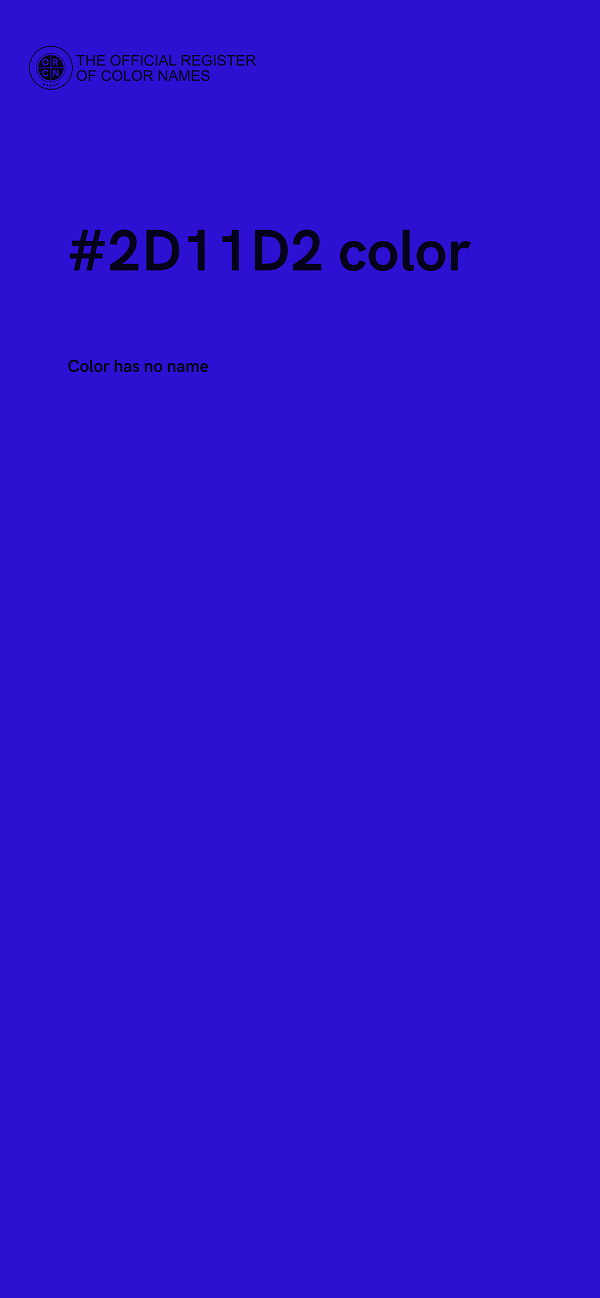 #2D11D2 color image