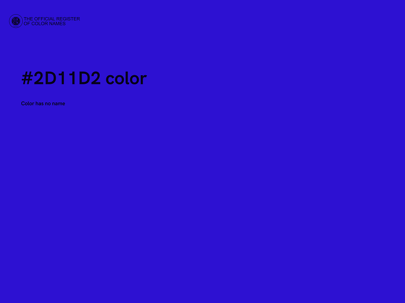 #2D11D2 color image