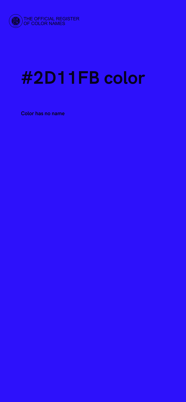#2D11FB color image