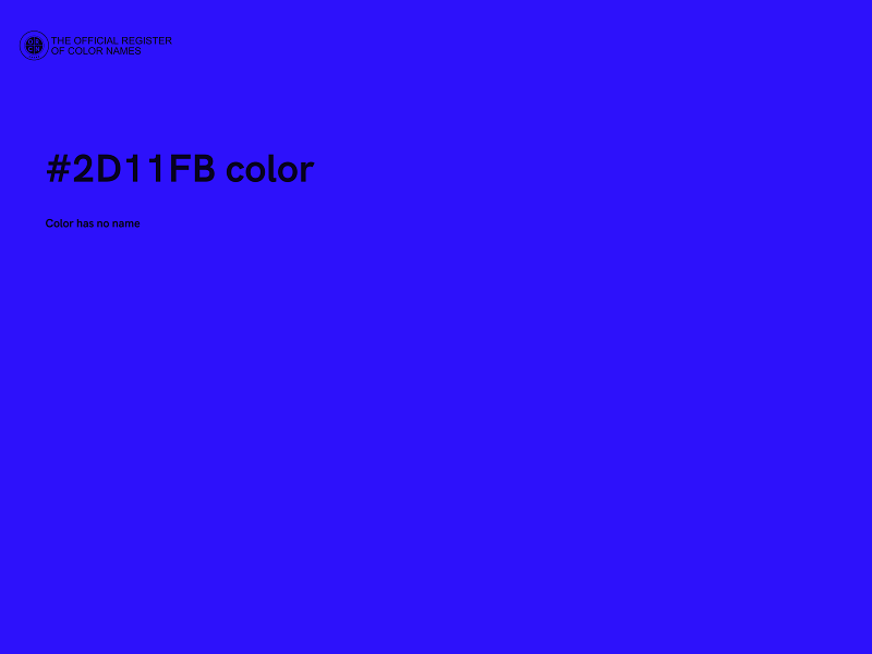 #2D11FB color image