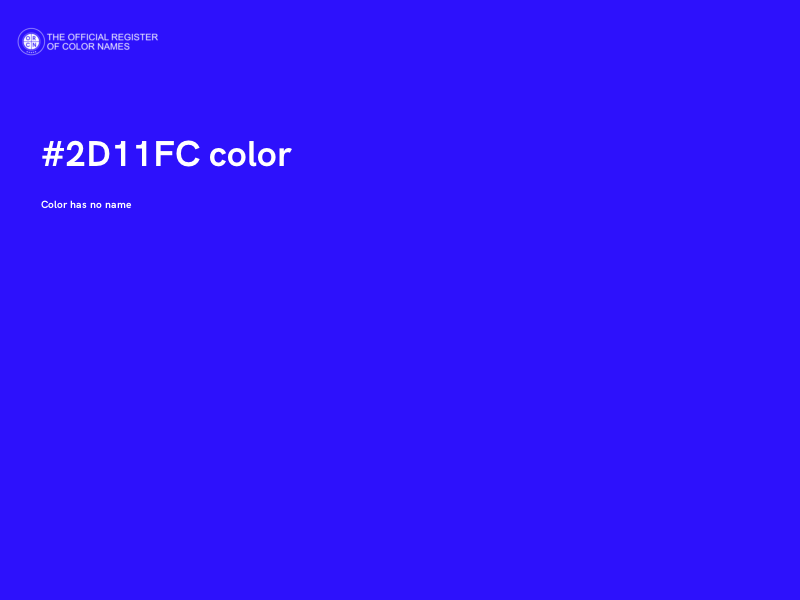 #2D11FC color image