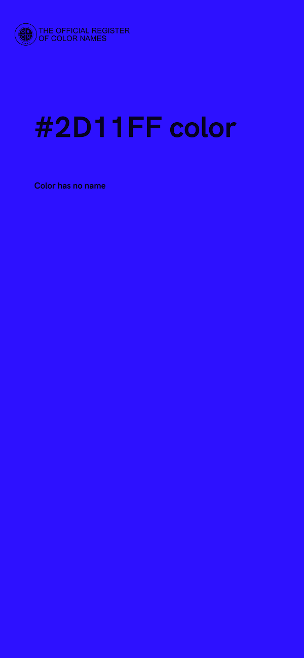 #2D11FF color image