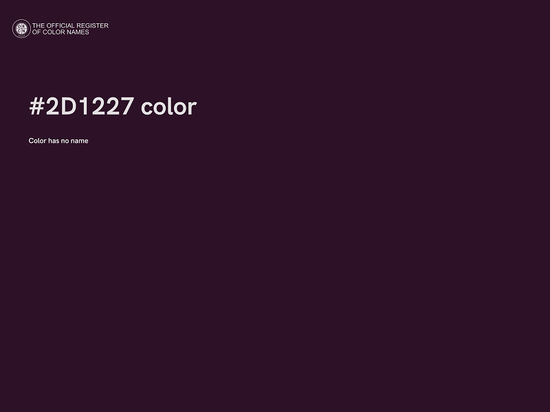 #2D1227 color image