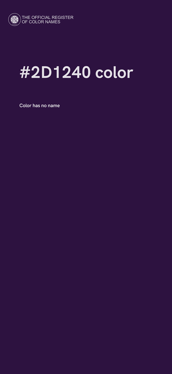 #2D1240 color image