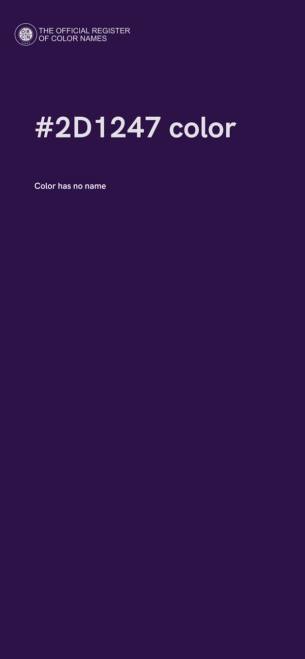 #2D1247 color image