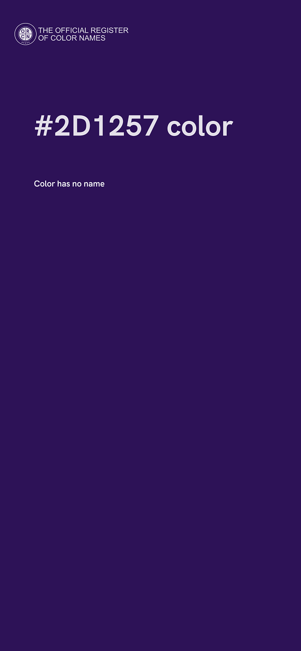 #2D1257 color image
