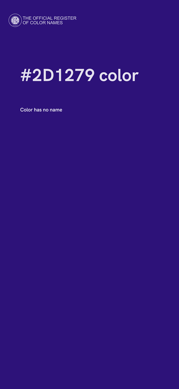 #2D1279 color image
