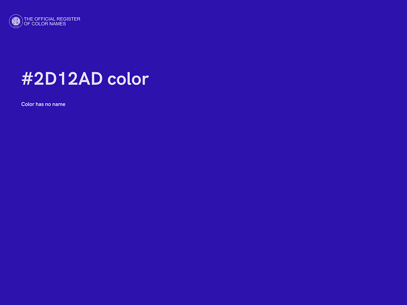 #2D12AD color image