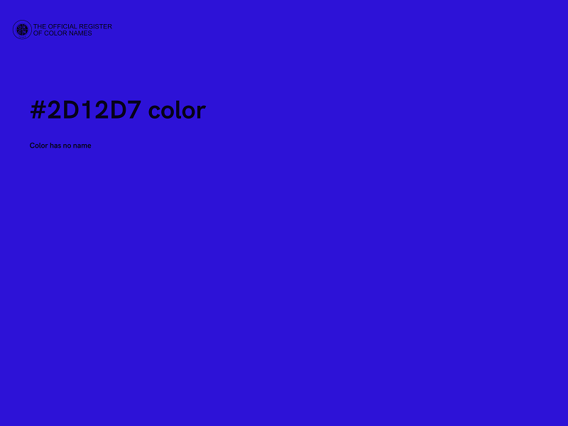 #2D12D7 color image