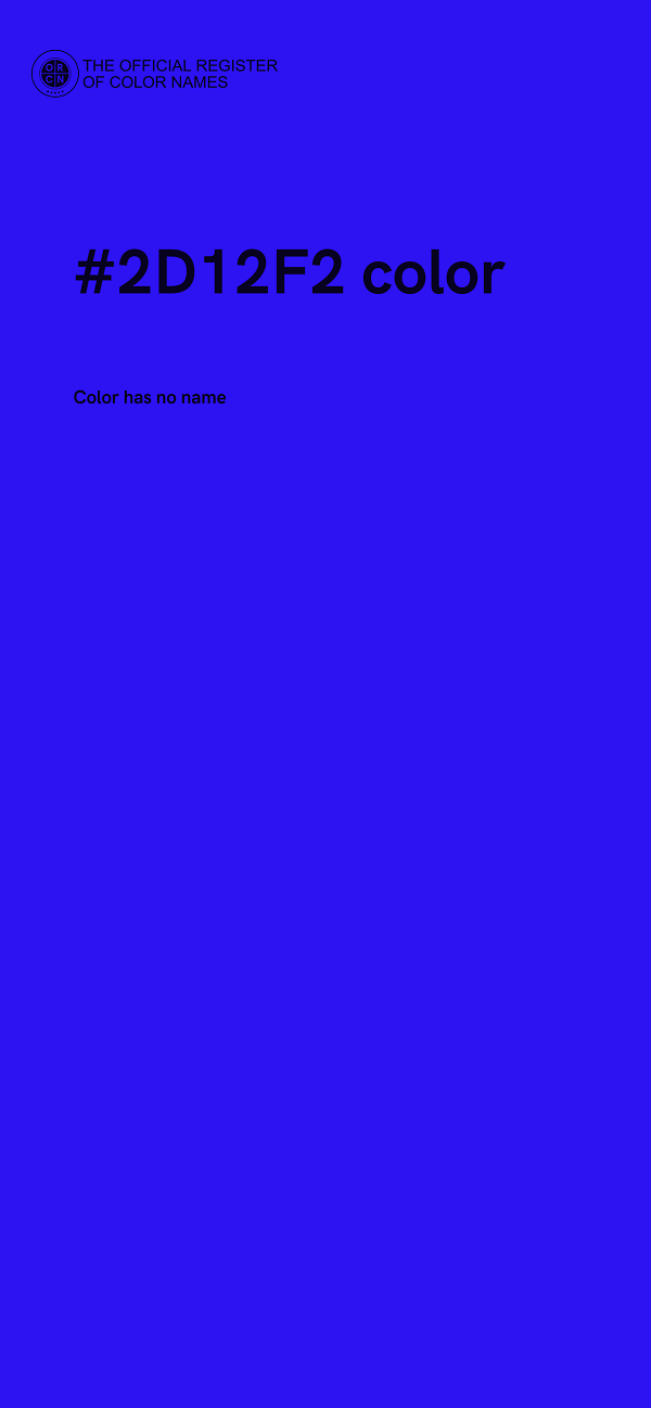 #2D12F2 color image