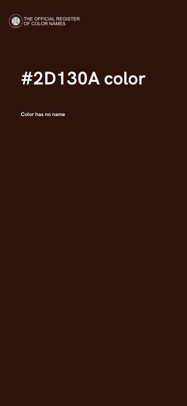 #2D130A color image