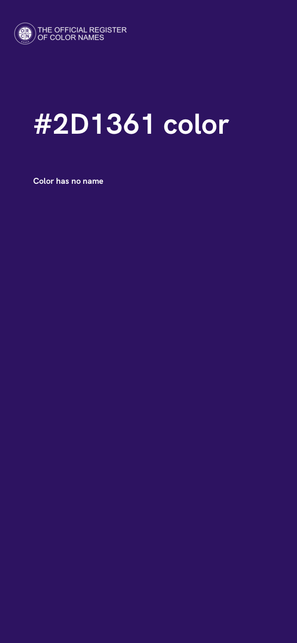 #2D1361 color image