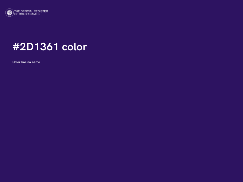 #2D1361 color image