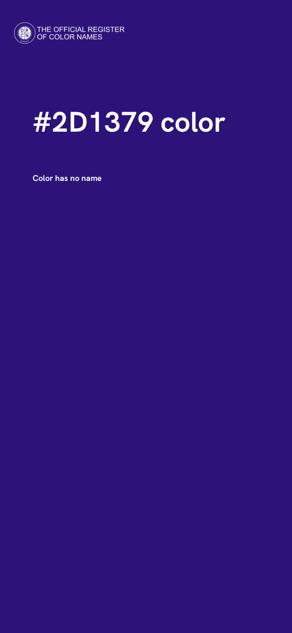 #2D1379 color image