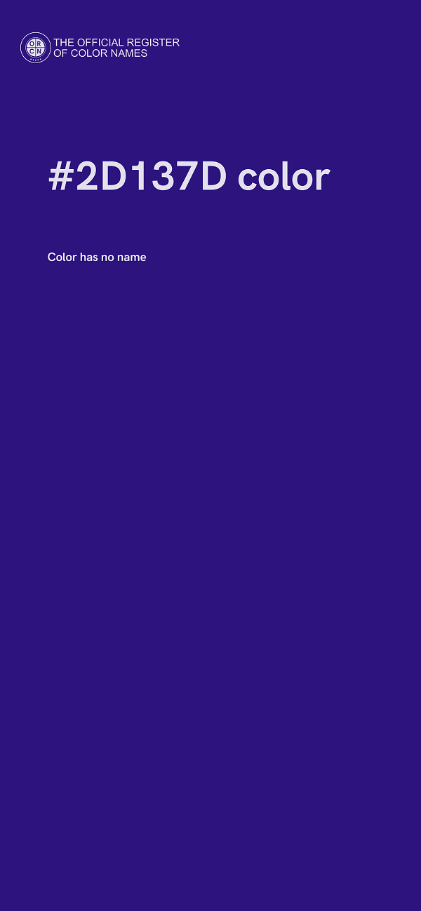 #2D137D color image