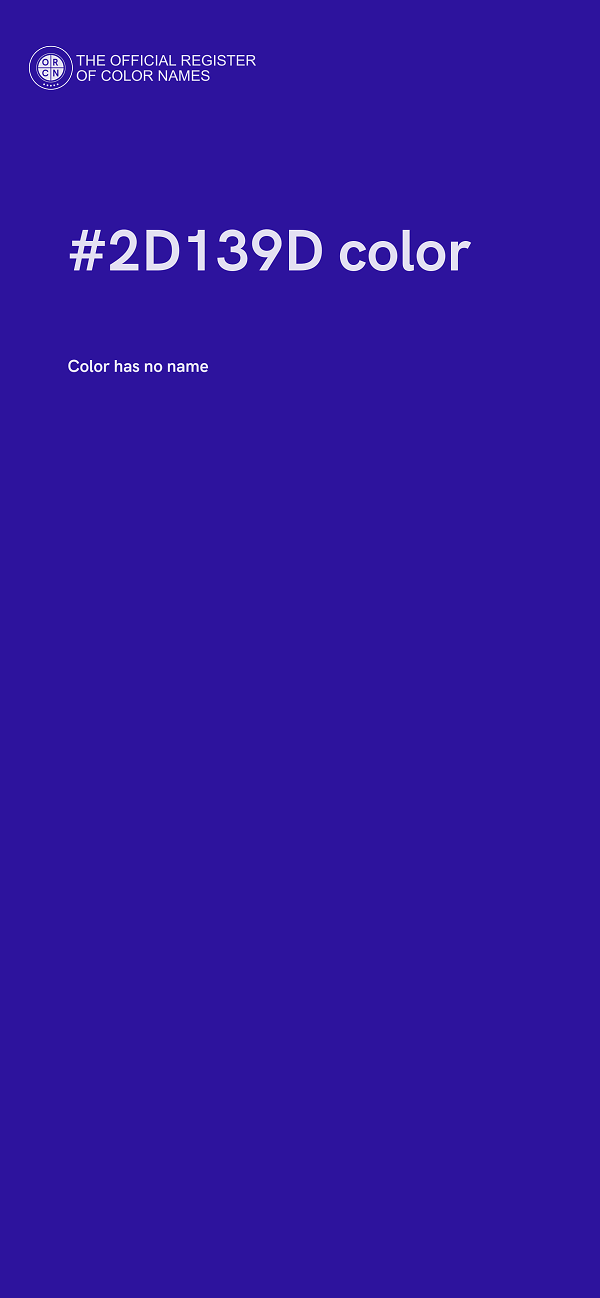 #2D139D color image