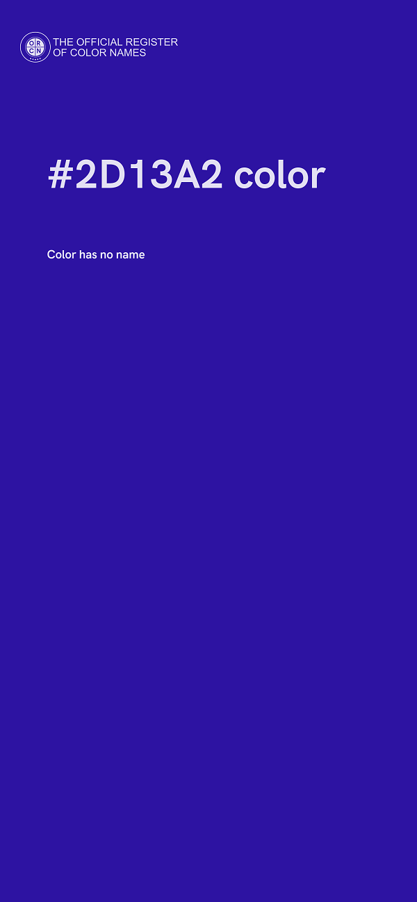 #2D13A2 color image