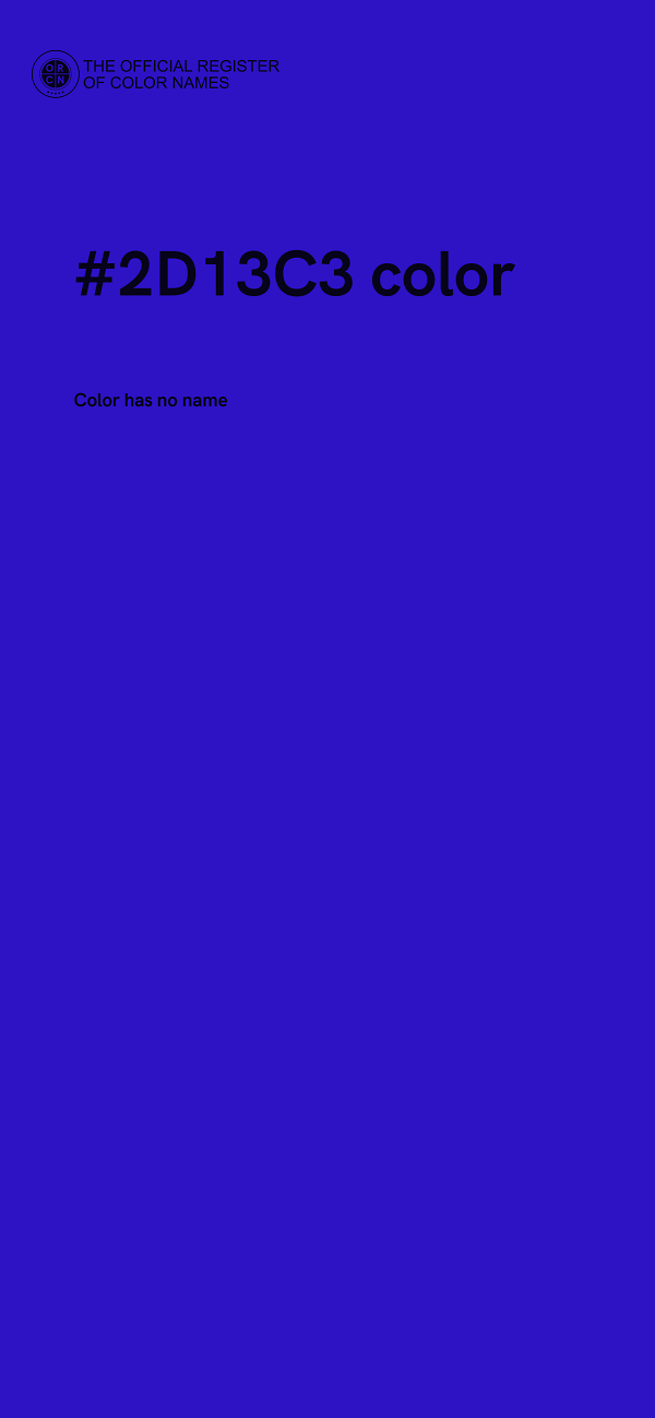 #2D13C3 color image