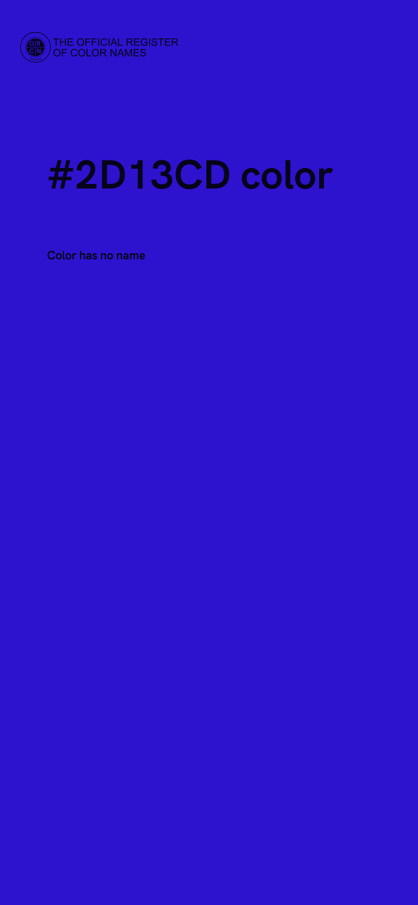 #2D13CD color image