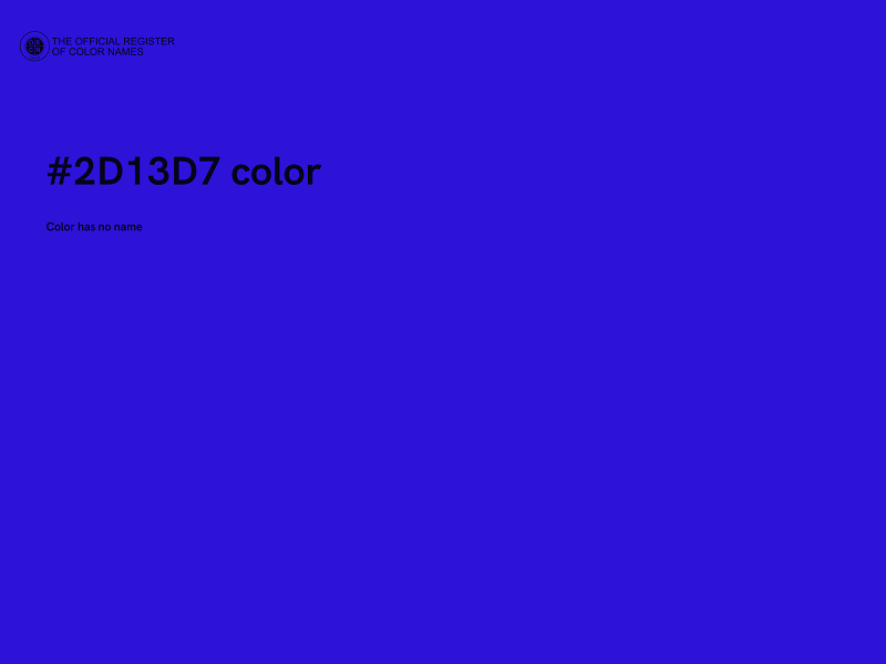 #2D13D7 color image