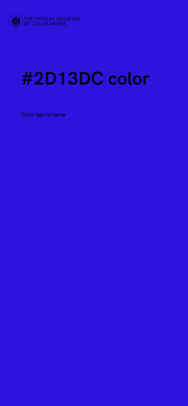 #2D13DC color image
