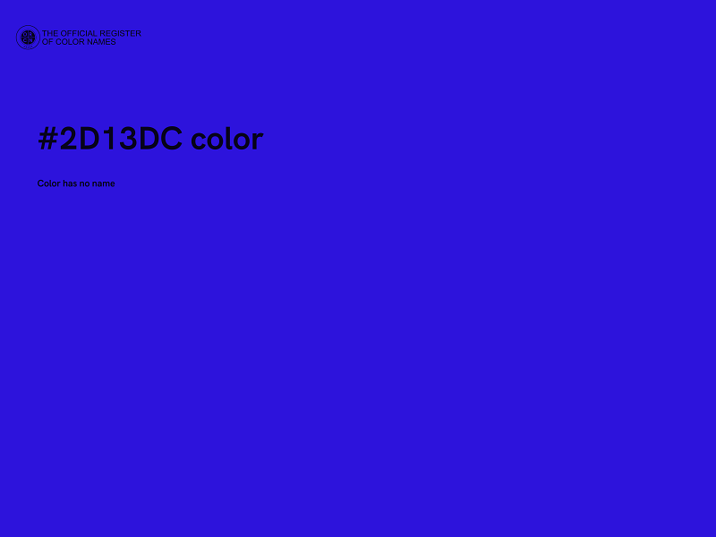 #2D13DC color image