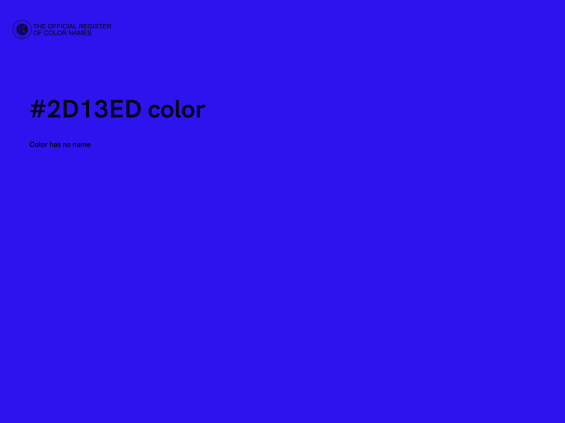 #2D13ED color image