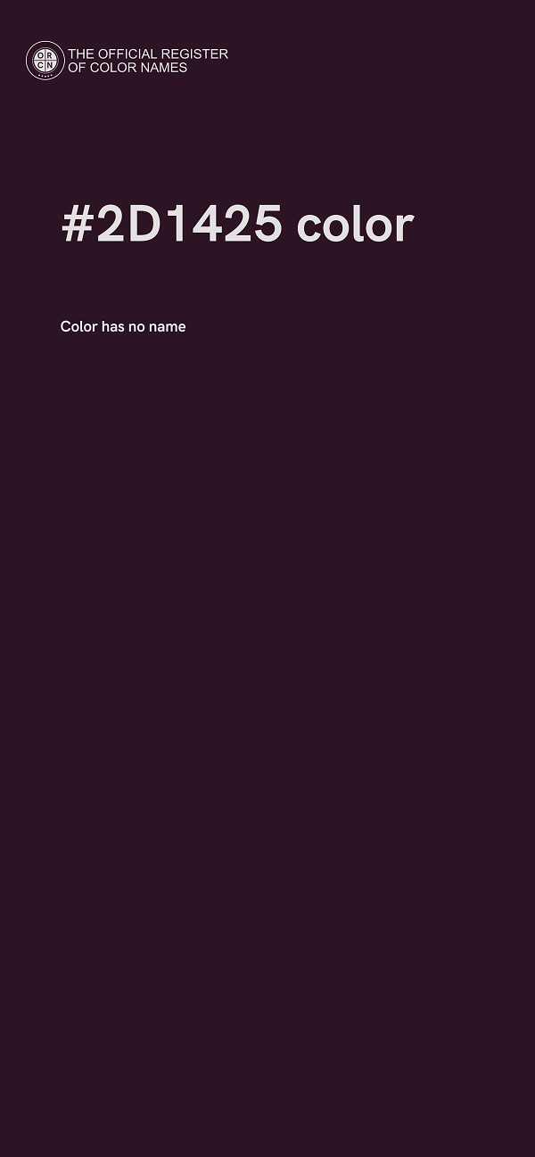 #2D1425 color image