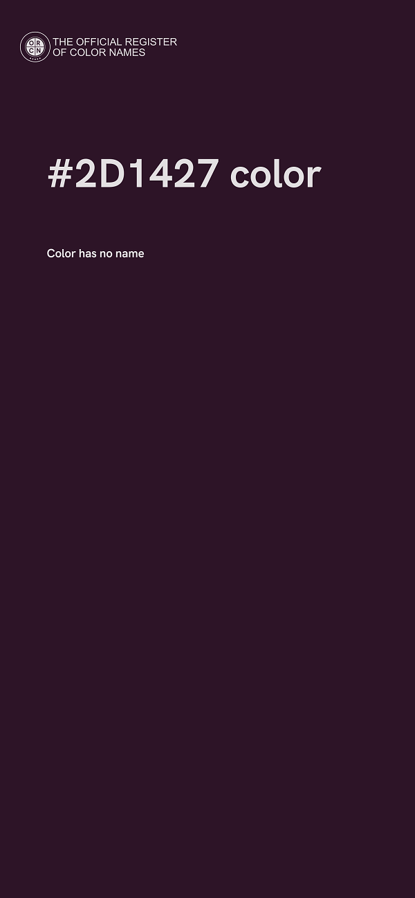 #2D1427 color image
