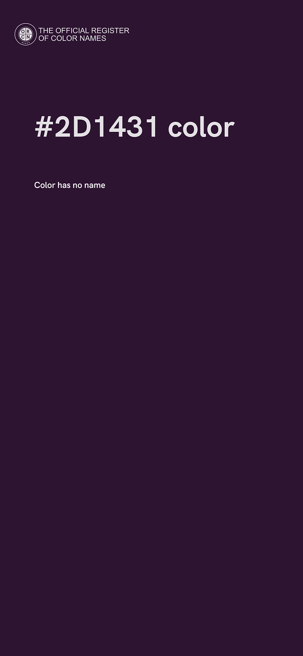 #2D1431 color image