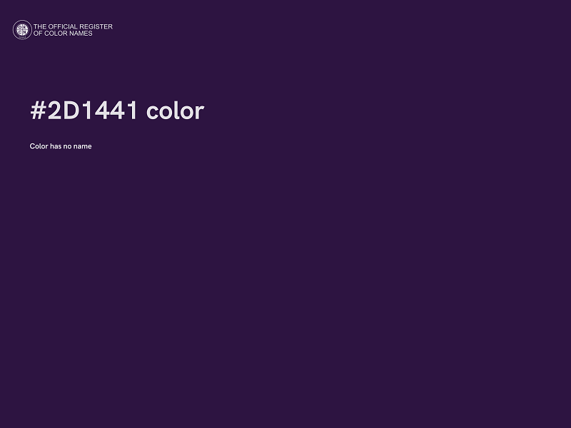 #2D1441 color image