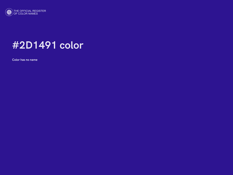 #2D1491 color image