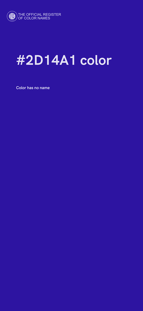 #2D14A1 color image