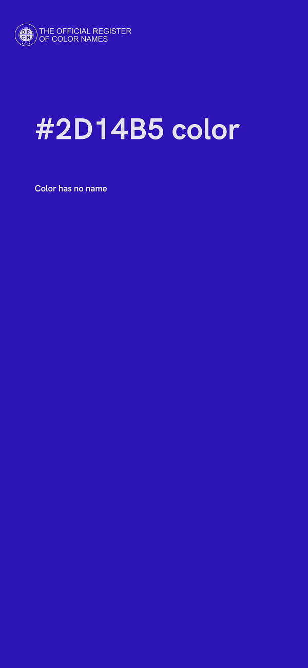 #2D14B5 color image