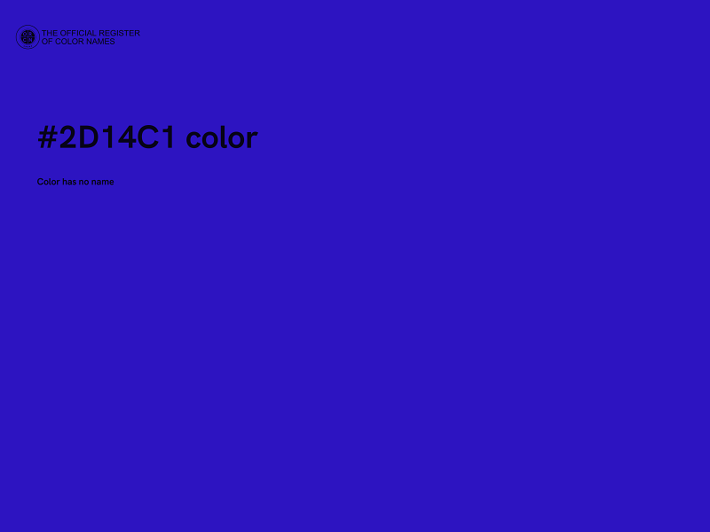 #2D14C1 color image